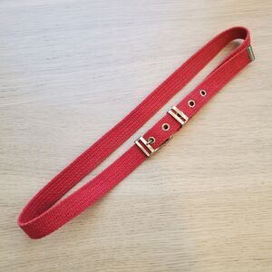 Vintage 80s Red Cloth Belt